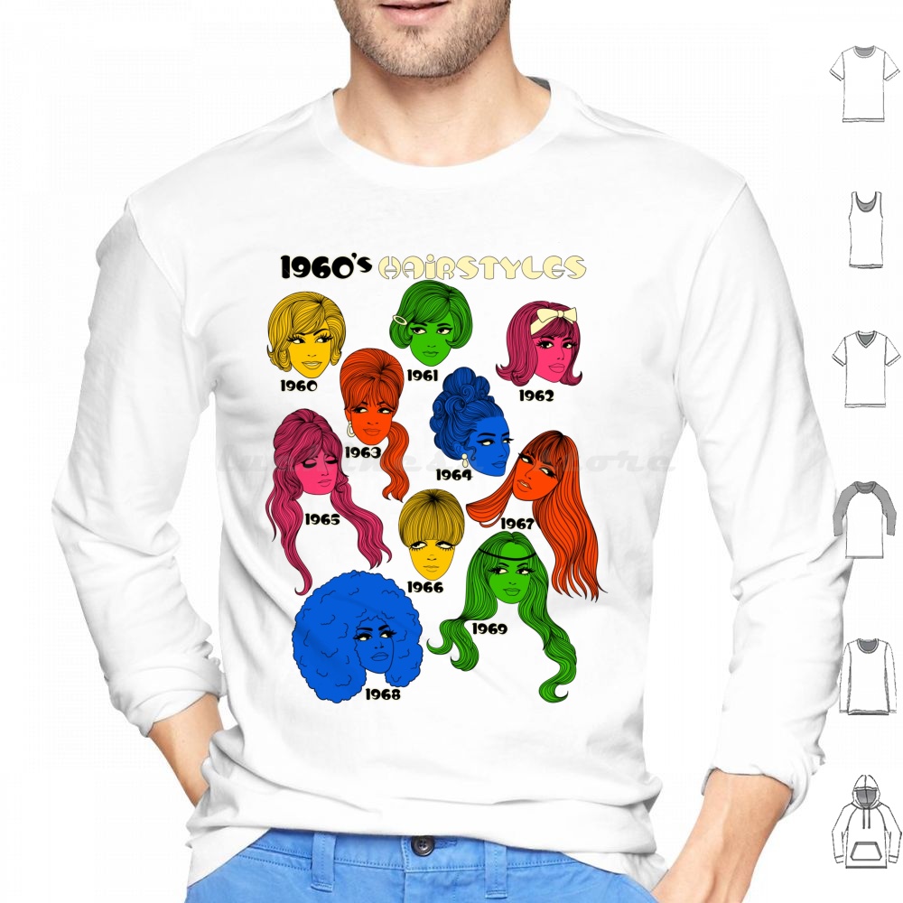 Men'S Fashion 1960S - 1960er Frisuren Hoodies Langarm 1960er Groovy