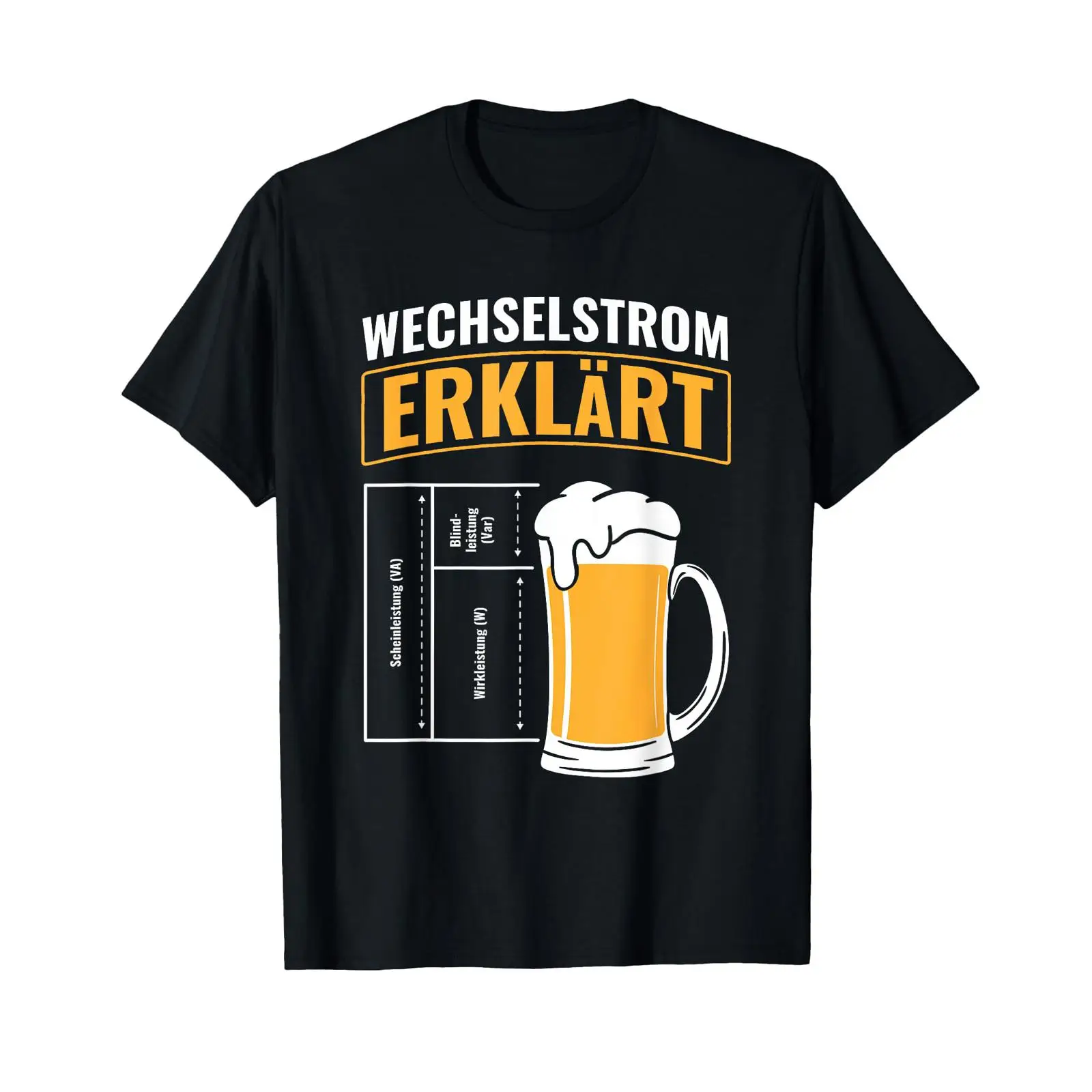 Men'S Fashion Explained - Wechselstrom erklärt Bier Elektroingenieur Ingenieur-T-Shirt Vintage-Waschung