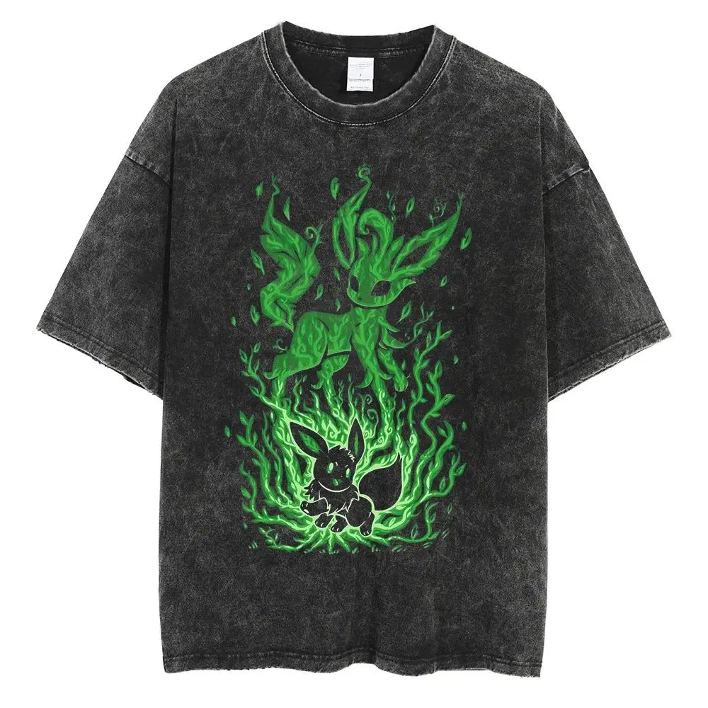 Men'S Fashion Evolution - Pokemon 2026 Sommer-T-Shirt aus gewaschener Baumwolle
