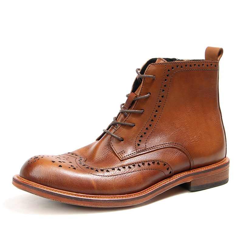 Mens Fashion Vintage - Vintage Herren-Knöchel-Chelsea-Stiefel, luxuriöses echtes Leder, 2025,