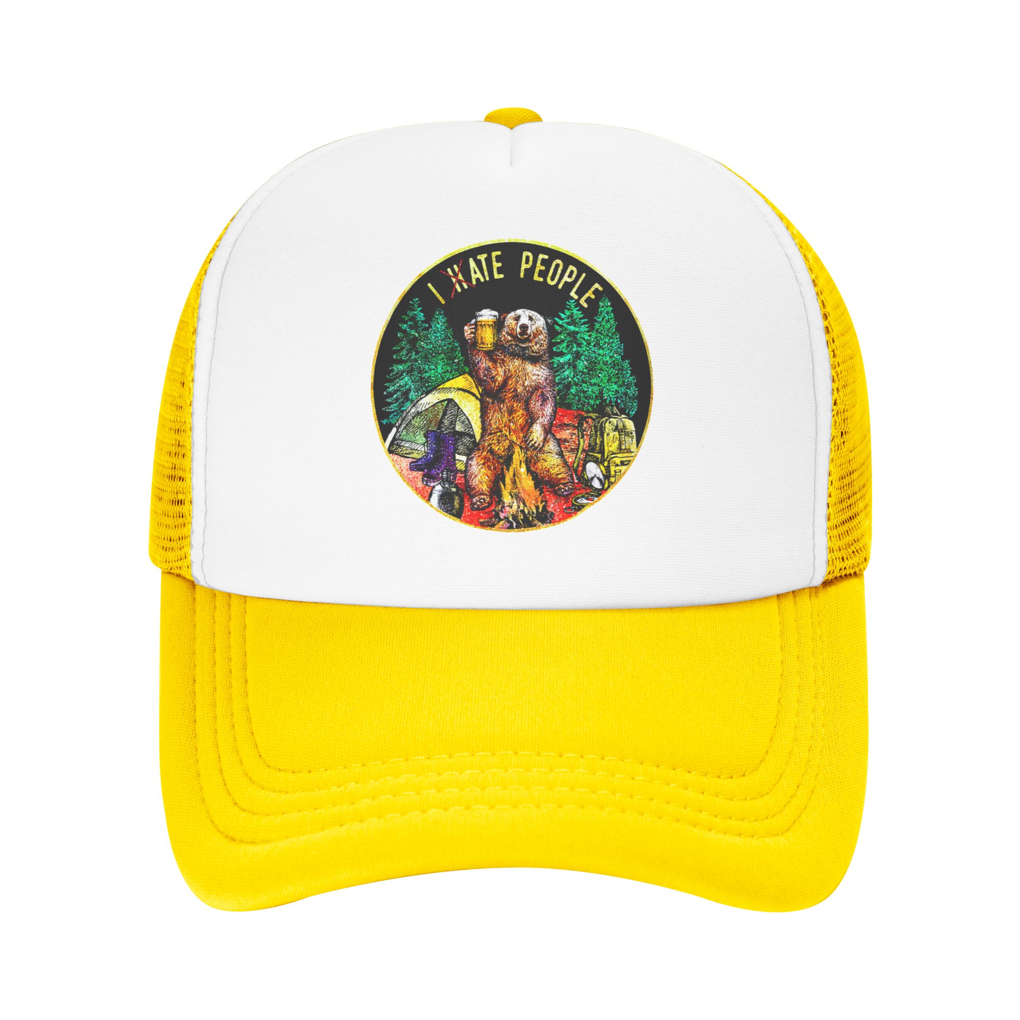 Trucker Hat Cap - I Hate People Bear Camping-Baseballkappe für