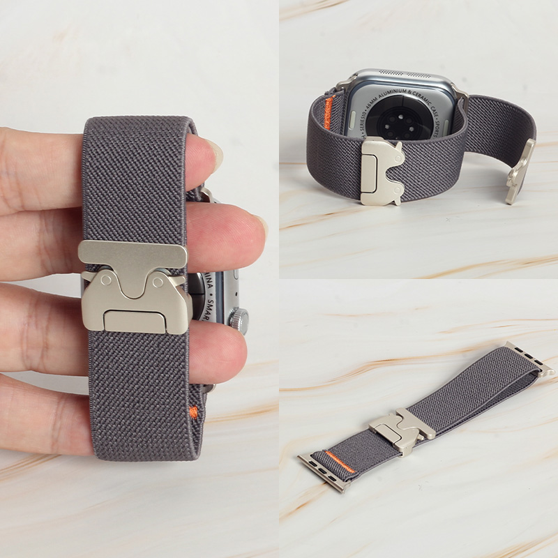 Men'S Fashion Websites - Modischer, elastischer Nylon-Armband mit orangefarbenen Nähten