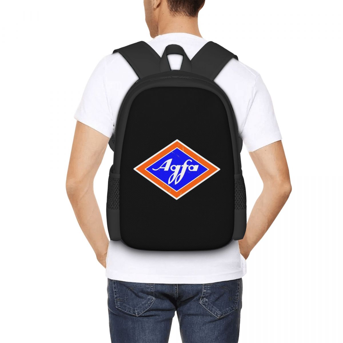 Men'S Fashion 1960S - Retro-Agfa-Film-Logo aus den 1960er Jahren, Studentenrucksack,
