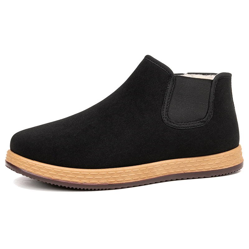 Mens Fashion Vintage - Herren-Baumwollschuhe, Herren-Winter-Neuheit, Plüschgefütterte, Modische Vintage-Slipper, Bequeme