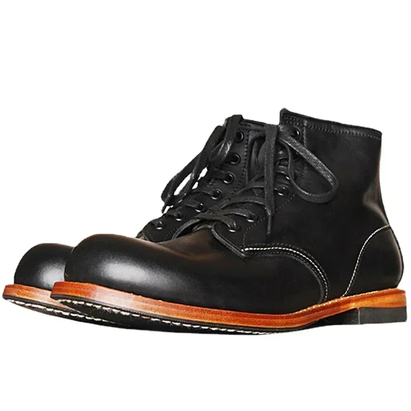 Mens Fashion Vintage - Vintage Herren Goodyear-Welted Echtlederstiefel Herren Handarbeit