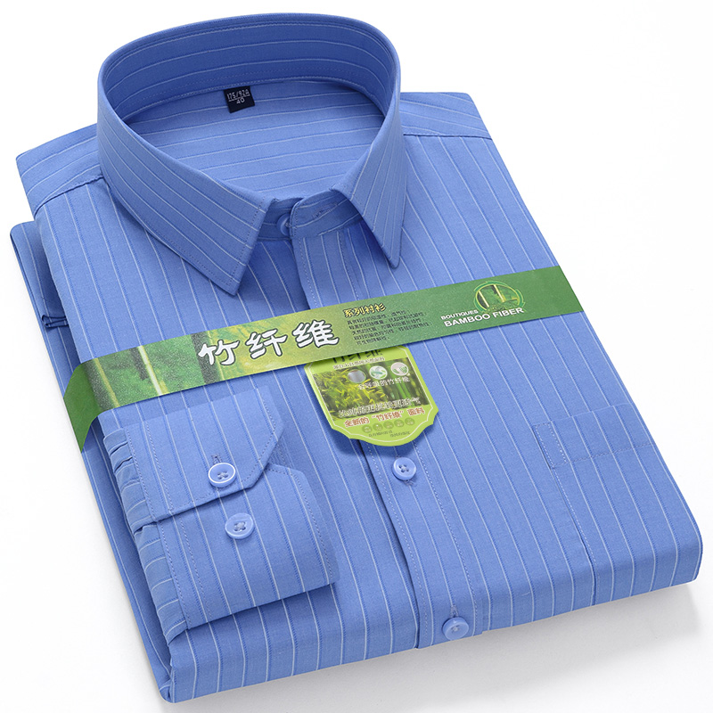 Dress Shirt Non-Iron - Große Größe 7XL-6XL-5XL männer Bambus Faser