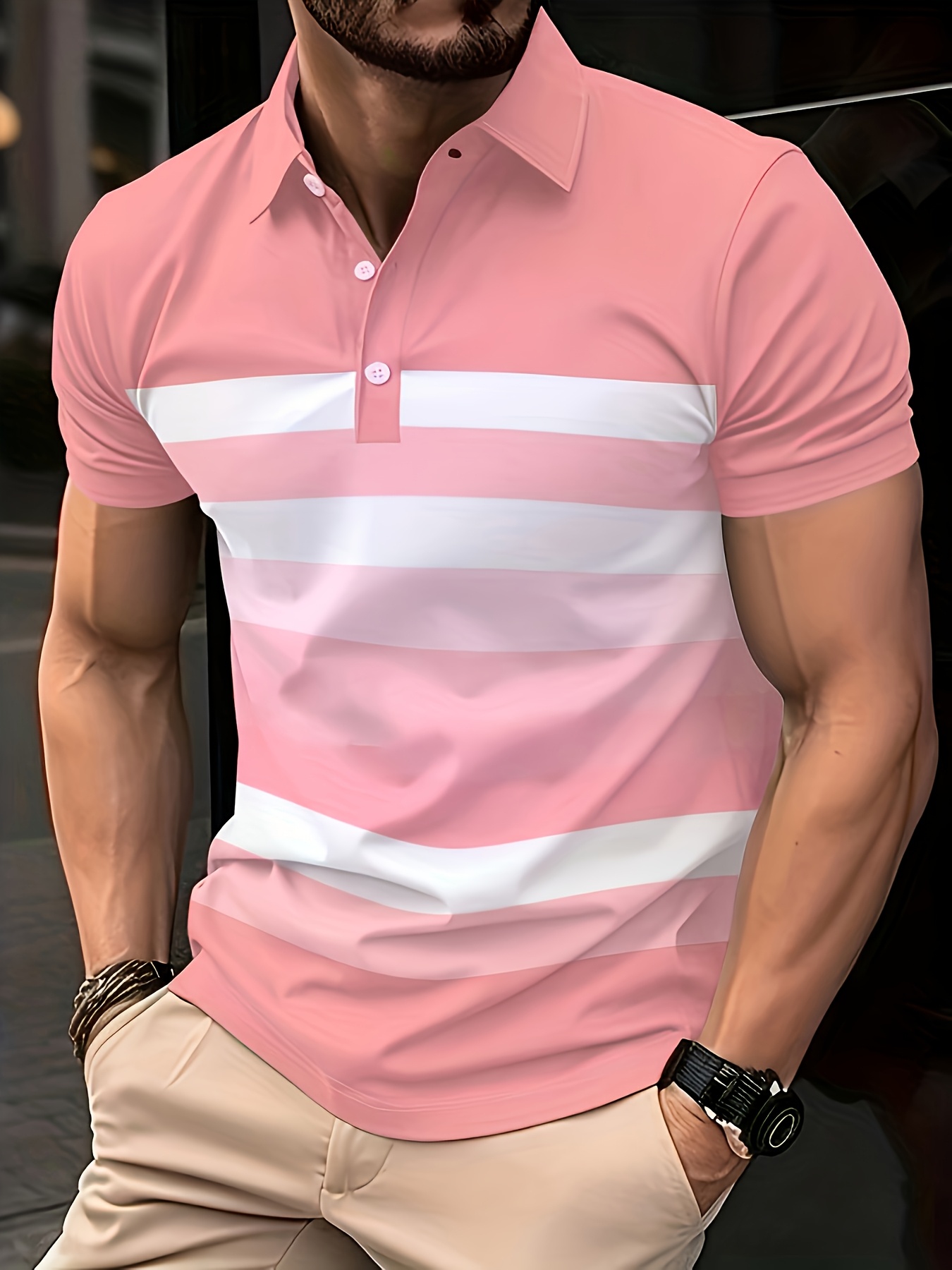 Sommerliches Rosa Gestreiftes  – Men'S Fashion Pink Shirt Bewertung und Preis