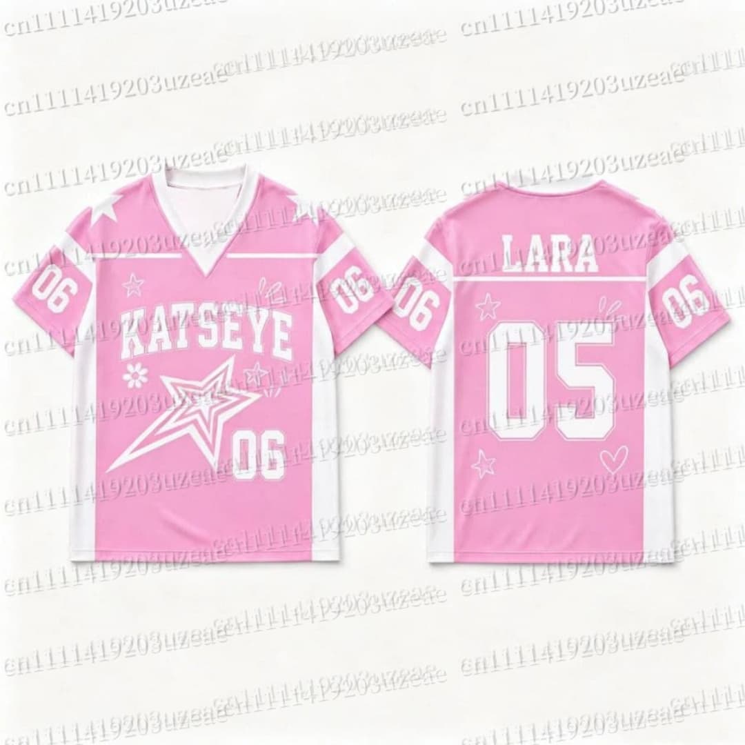KATSEYE Pink Star Grafik T-Shi – Men'S Fashion Pink Shirt Bewertung und Preis