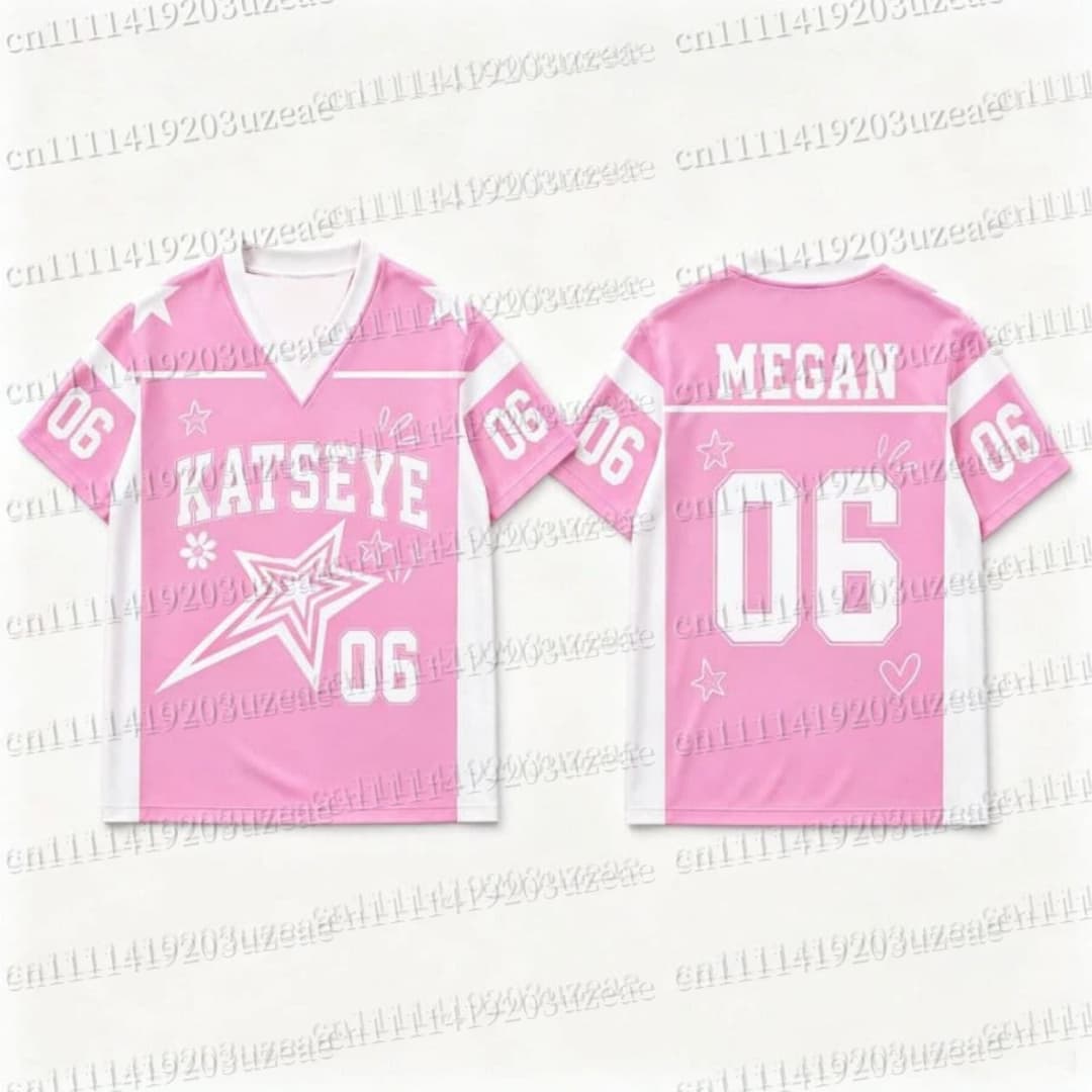 KATSEYE Pink Star Grafik T-Shi – Men'S Fashion Pink Shirt Bewertung und Preis