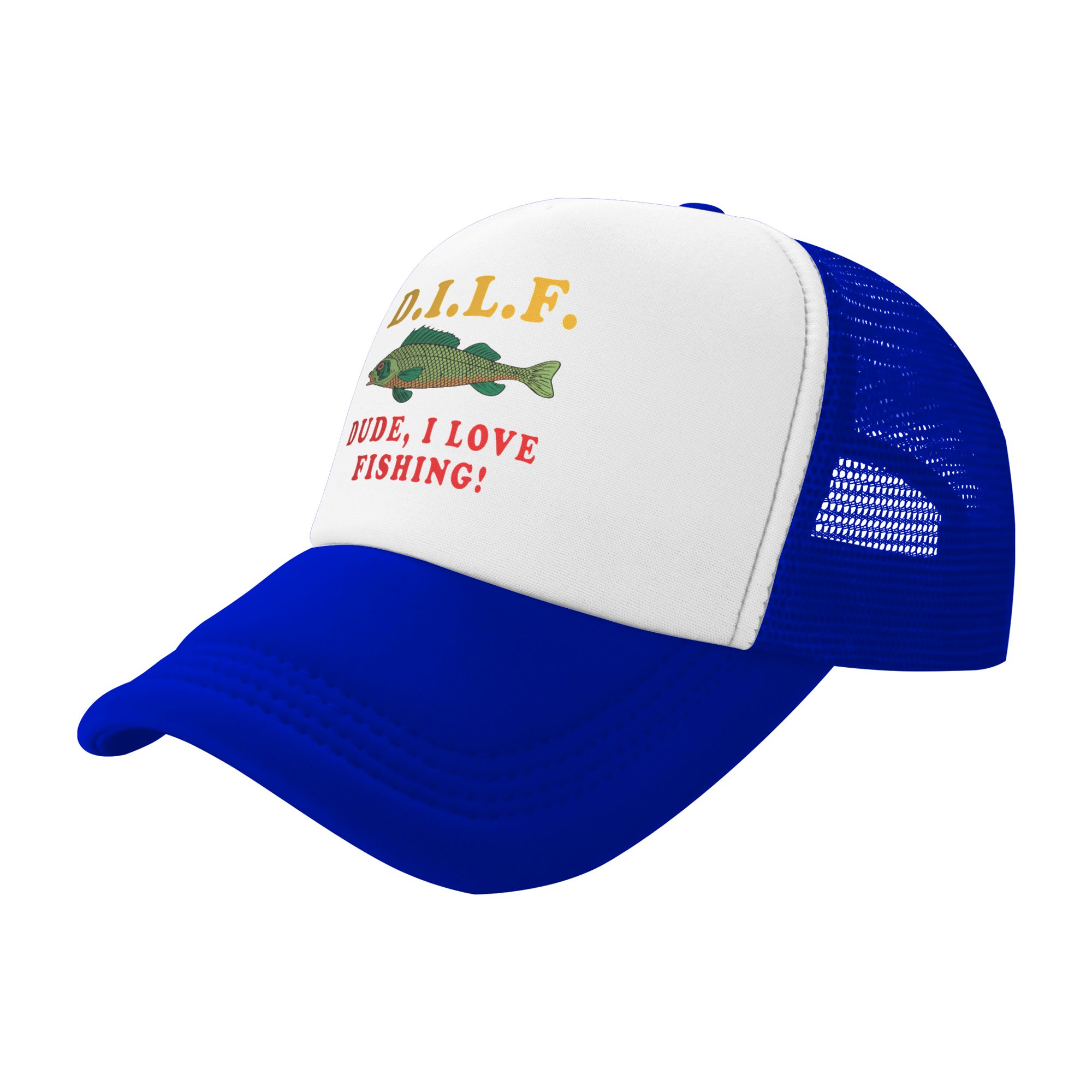 Dude I Love Fishing DILF Meme  – Trucker Hat Cap Bewertung und Preis