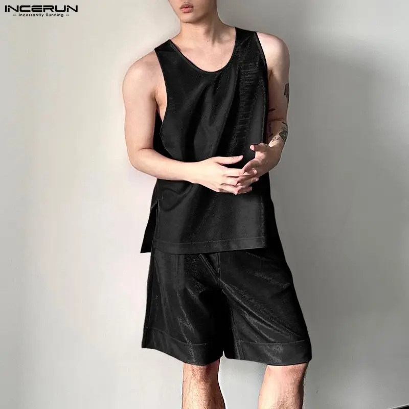 INCERUN Herren-Sets, glänzend, – Men'S Tops Fashion Bewertung und Preis