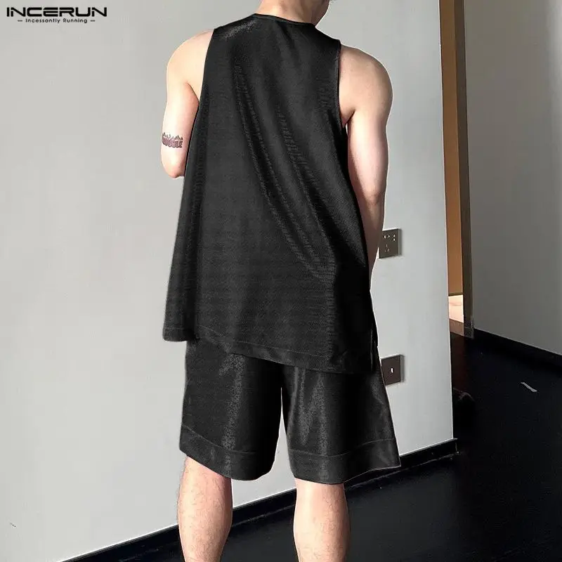 INCERUN Herren-Sets, glänzend, – Men'S Tops Fashion Bewertung und Preis