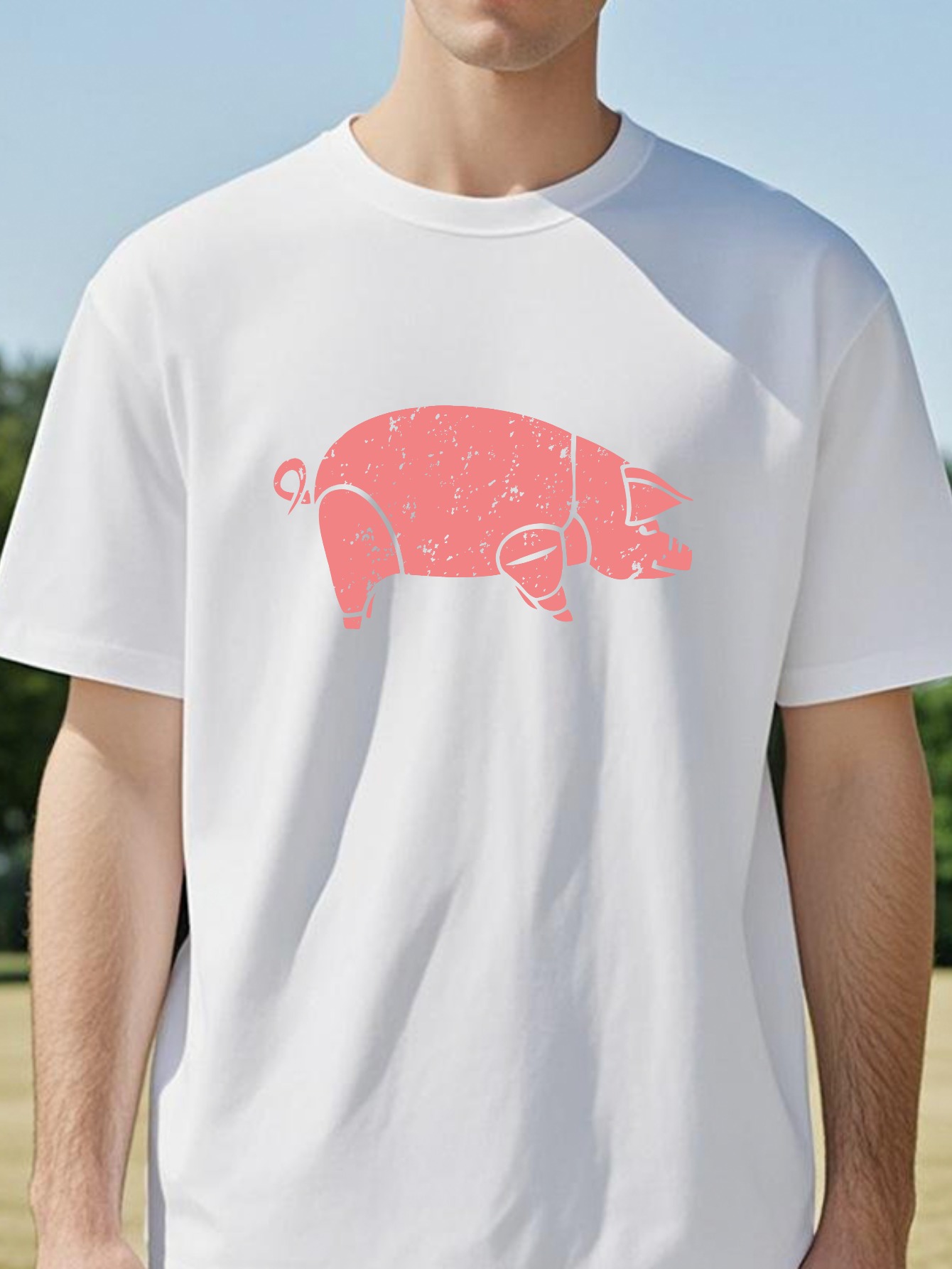 Pig Pink Floyd Animals Print G – Men'S Fashion Pink Shirt Bewertung und Preis