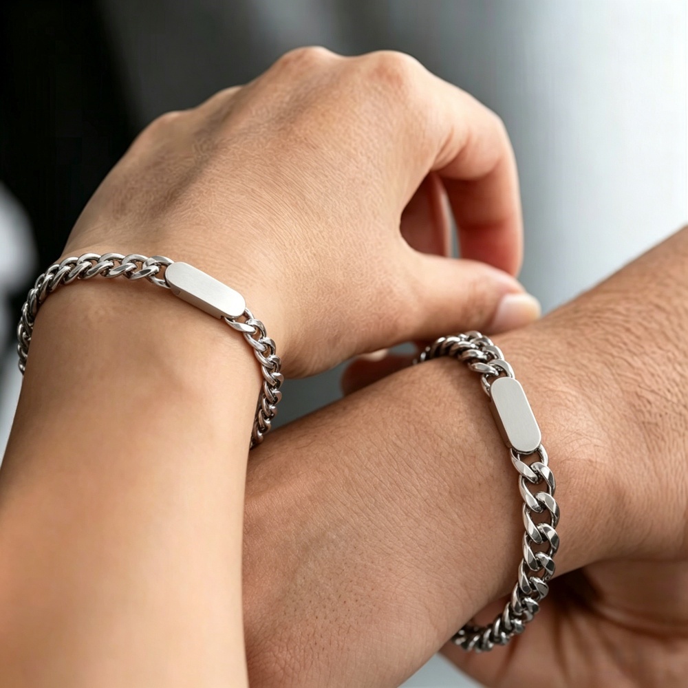 Gravierte Namens-Paararmbänder – Men'S Fashion Gold Chain Bewertung und Preis