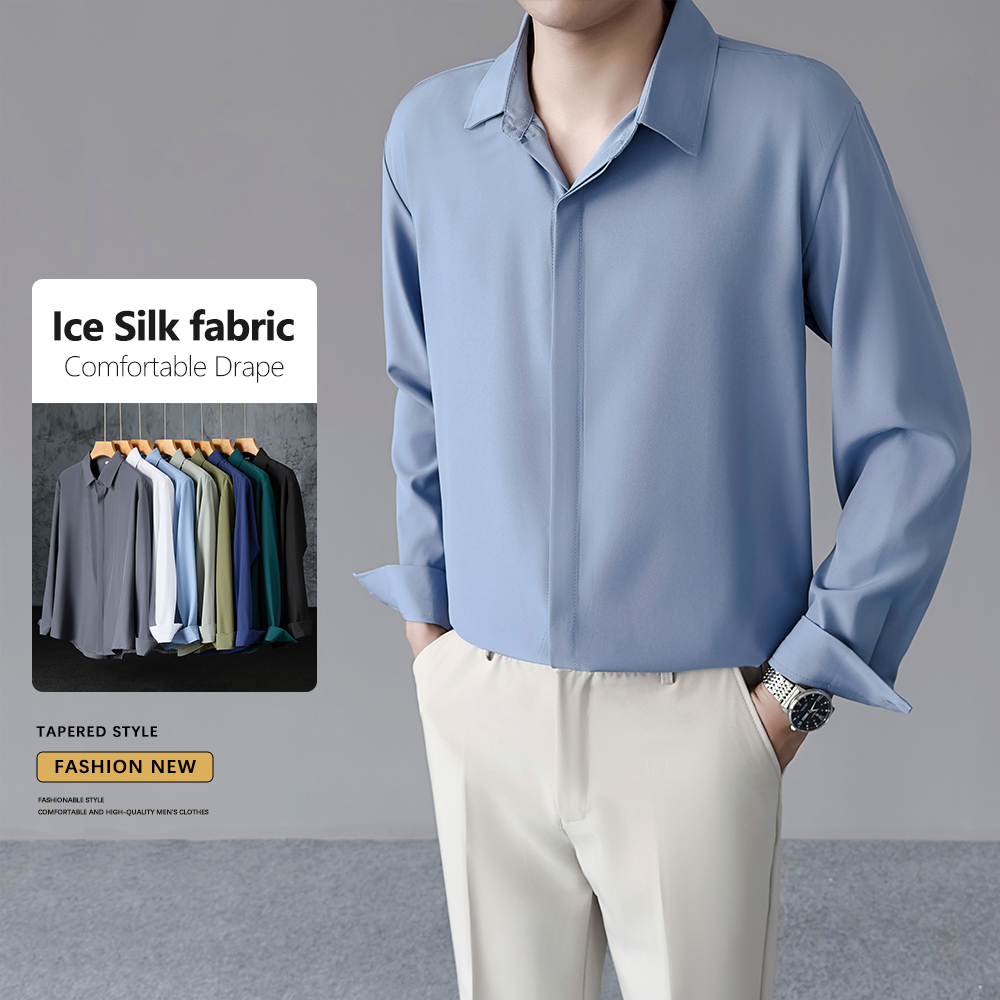 Frühling Sommer Dünnes Herren- – Dress Shirt Non-Iron Bewertung und Preis