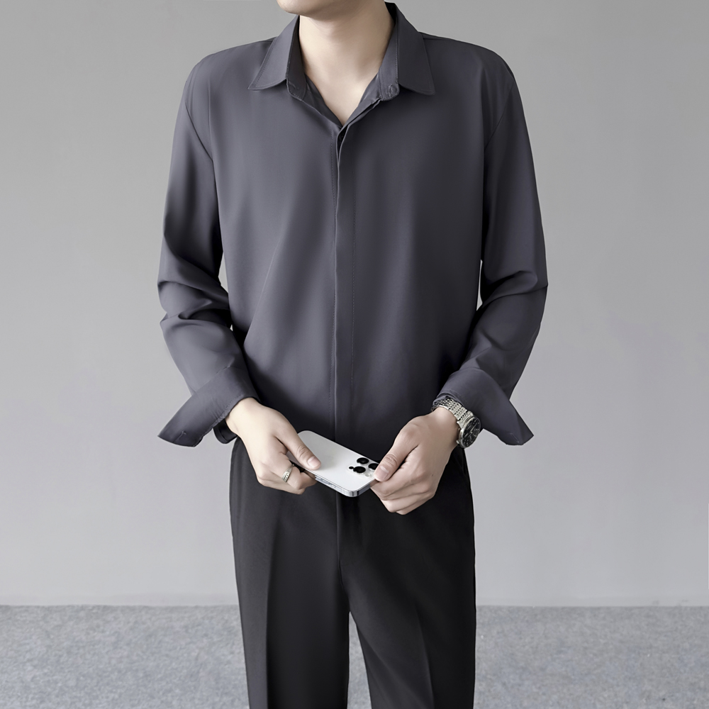 Frühling Sommer Dünnes Herren- – Dress Shirt Non-Iron Bewertung und Preis