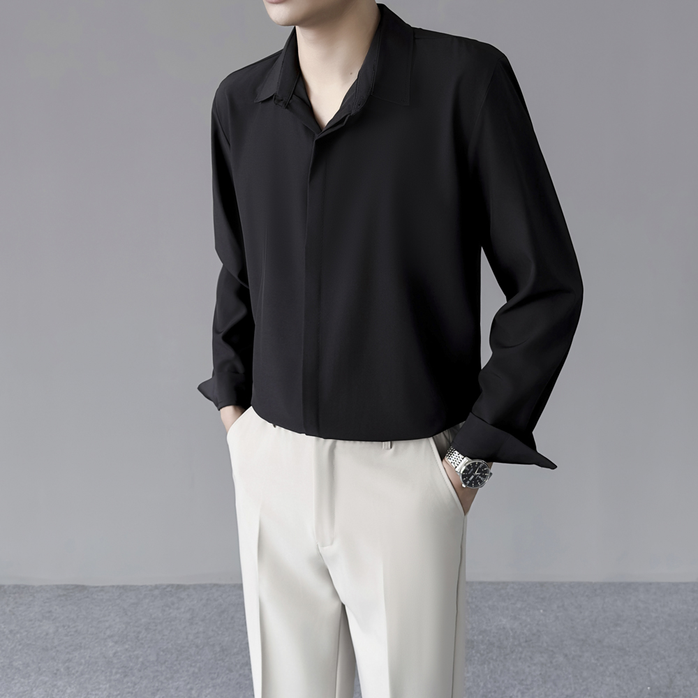 Frühling Sommer Dünnes Herren- – Dress Shirt Non-Iron Bewertung und Preis