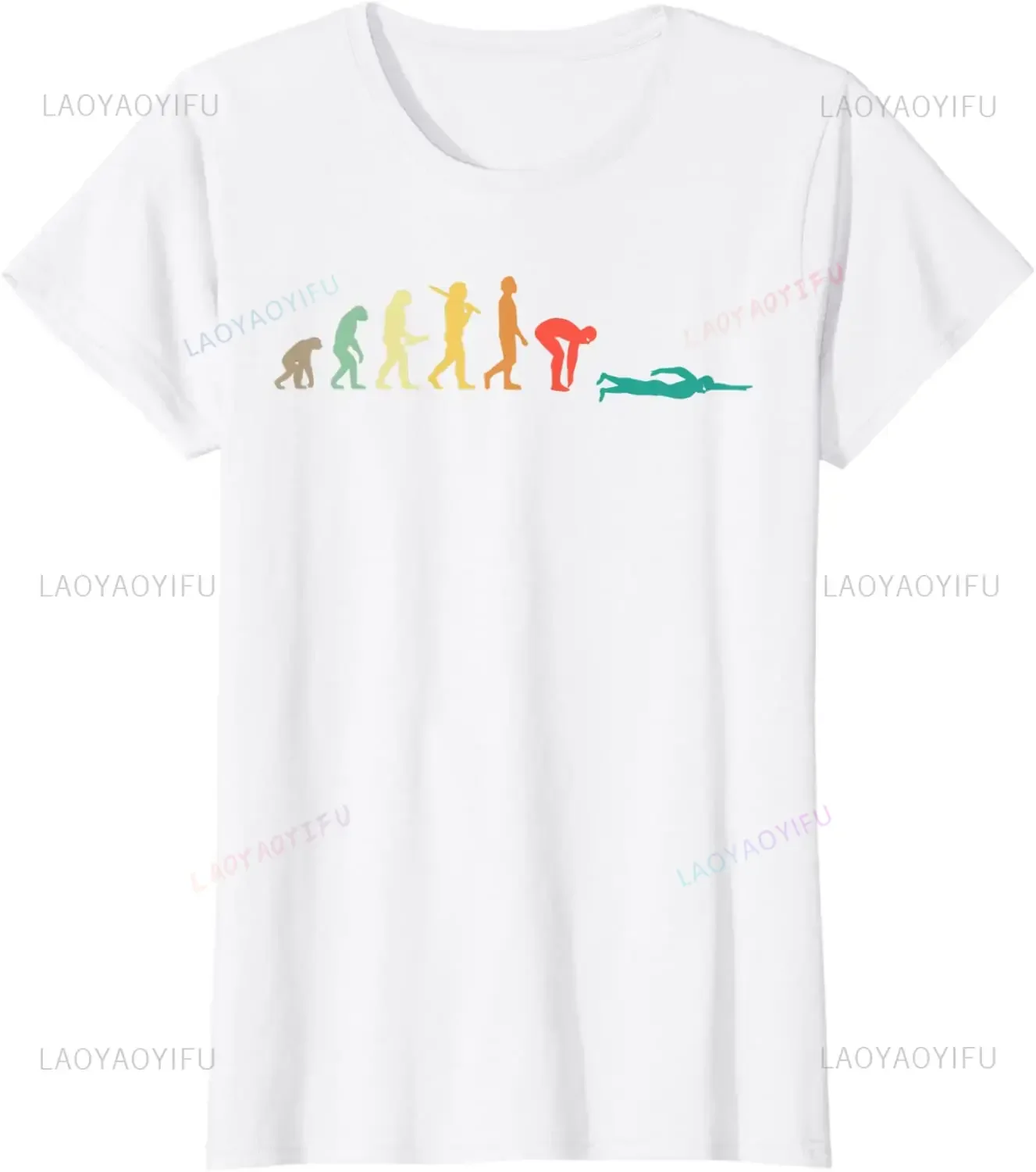Retro Grafik Schwimmen Evoluti – Men'S Fashion Evolution Bewertung und Preis