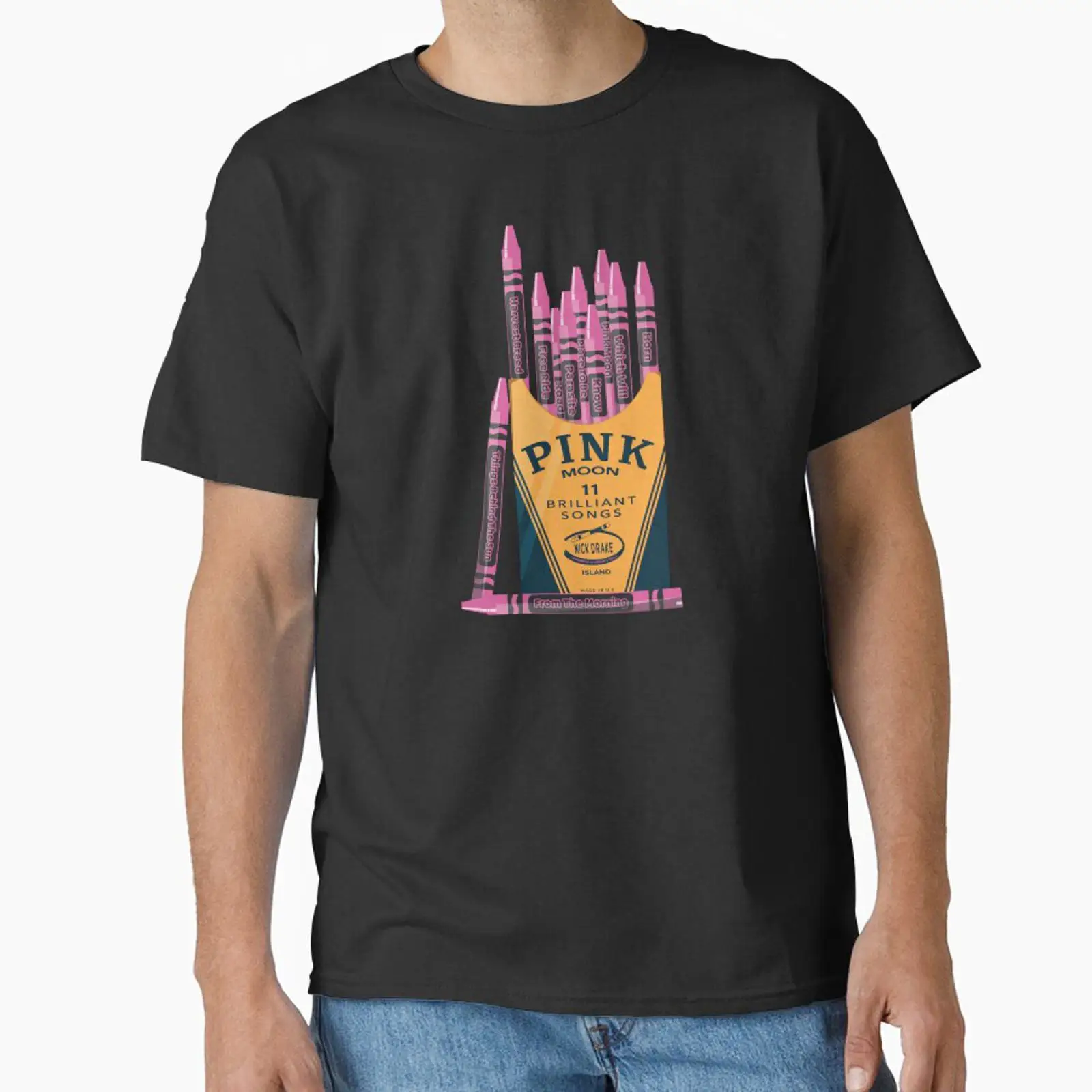 Nick Drake Pink Moon Album Cra – Men'S Fashion Pink Shirt Bewertung und Preis