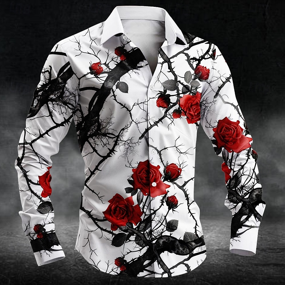 Modisches Pflaumenblütenmuster – Men'S Tops Fashion Bewertung und Preis