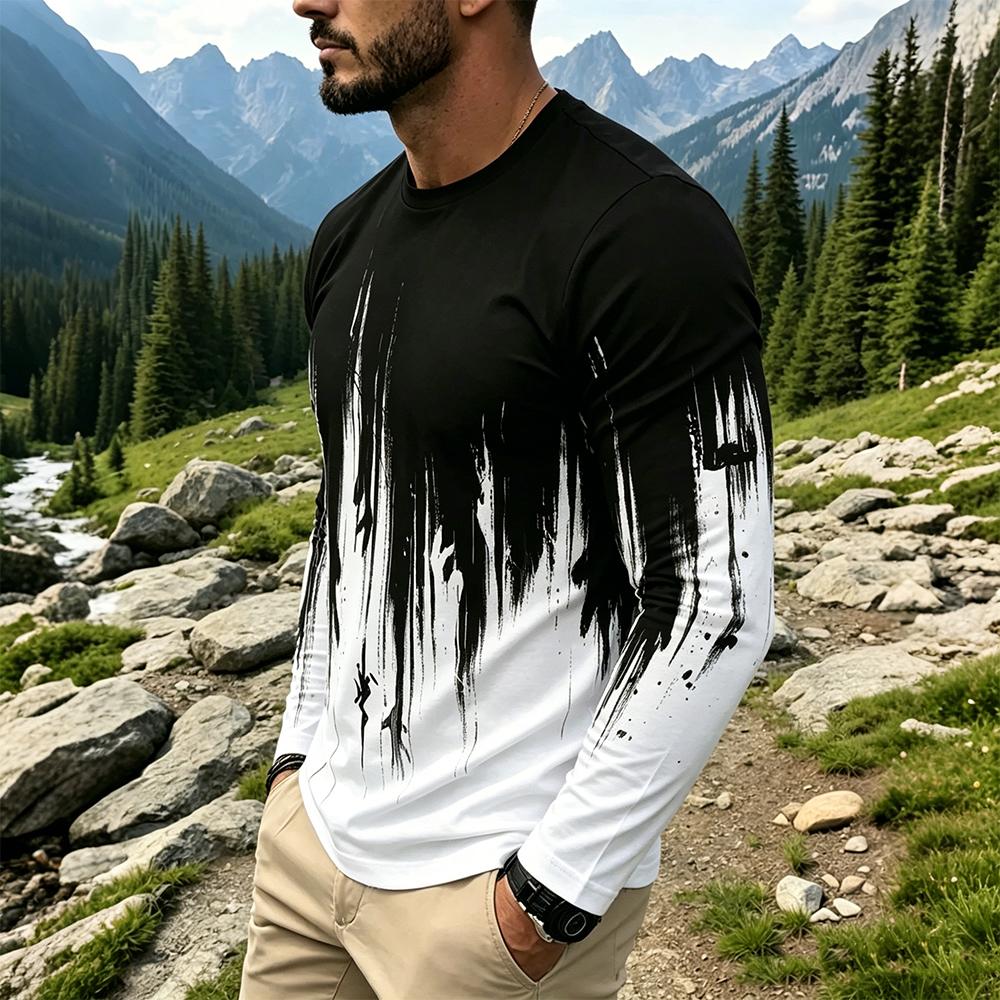 Herren Gradient Ink Splash Lan – Mens Fashion Vintage Bewertung und Preis